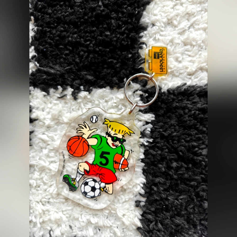 Vintage Lego Group Lucite Keychain Sports Star 1999